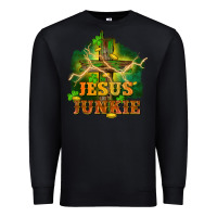 Black Jesus junkie St. Patricks Day Premium Sweatshirt - FaDigitalArtStudio