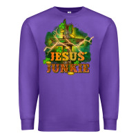 Purple Jesus junkie St. Patricks Day Premium Sweatshirt - FaDigitalArtStudio