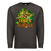 Smoke Jesus junkie St. Patricks Day Premium Sweatshirt - FaDigitalArtStudio