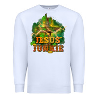White Jesus junkie St. Patricks Day Premium Sweatshirt - FaDigitalArtStudio