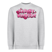 Heather Grey Badass warrior Breast Cancer Heavyweight Sweatshirt - NancyCooperArtShop