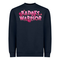 Navy Badass warrior Breast Cancer Heavyweight Sweatshirt - NancyCooperArtShop
