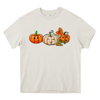 Cream pumpkins face Heavy Core Tee - AdoDesignShop