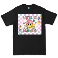 Black a little bit dramatic retro Premium Tee - MaliasSmallBusiness