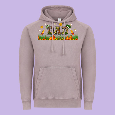 American Football Dad Libbey Glass Vintage Hoodie Designed By Bundleandbundleshop