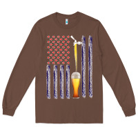 Chestnut American Flag Beer Long Sleeve Tee - Bettercallsaul