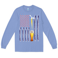 Colony Blue American Flag Beer Long Sleeve Tee - Bettercallsaul