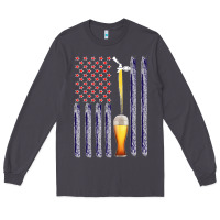 Smoke American Flag Beer Long Sleeve Tee - Bettercallsaul