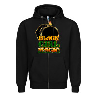 Black Black magic girl Zipper Hoodie - HowdyJamesFarm