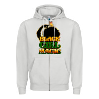 Dove Grey Black magic girl Zipper Hoodie - HowdyJamesFarm