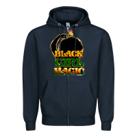 Navy Black magic girl Zipper Hoodie - HowdyJamesFarm