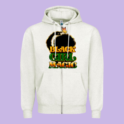 Black Magic Girl Zipper Hoodie Designed By Howdyjamesfarm
