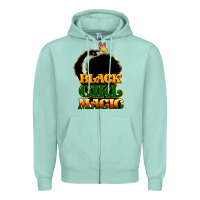 Seafoam Black magic girl Zipper Hoodie - HowdyJamesFarm