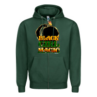 Sports Green Black magic girl Zipper Hoodie - HowdyJamesFarm