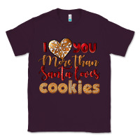 Plum i love you more than santa loves cookies Classic Tee - LillyAllenDesigns