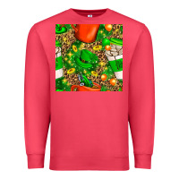 Cardinal coffee cups st. patrick's day with leopard seamless pattern bbs Premium Sweatshirt - BundleAndBundleShop