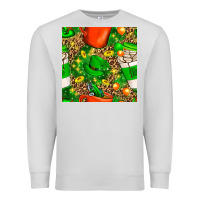 Dove Grey coffee cups st. patrick's day with leopard seamless pattern bbs Premium Sweatshirt - BundleAndBundleShop