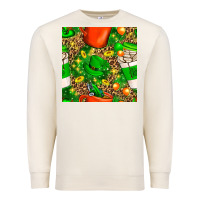 Sandshell coffee cups st. patrick's day with leopard seamless pattern bbs Premium Sweatshirt - BundleAndBundleShop