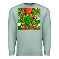 Seafoam coffee cups st. patrick's day with leopard seamless pattern bbs Premium Sweatshirt - BundleAndBundleShop