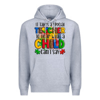 Heather Grey it takes a special teacher to hear what a child can't say Premium Hoodie - OliviaCreatesArt