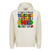 Oatmeal Heather it takes a special teacher to hear what a child can't say Premium Hoodie - OliviaCreatesArt