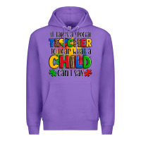 Purple it takes a special teacher to hear what a child can't say Premium Hoodie - OliviaCreatesArt