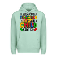 Seafoam it takes a special teacher to hear what a child can't say Premium Hoodie - OliviaCreatesArt