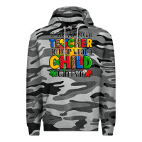 Slate Camo it takes a special teacher to hear what a child can't say Premium Hoodie - OliviaCreatesArt