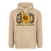 Mushroom with god all things are possible with sunflower bbs Heavyweight Hoodie - BundleAndBundleShop