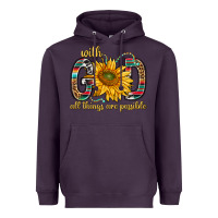 Plum with god all things are possible with sunflower bbs Heavyweight Hoodie - BundleAndBundleShop