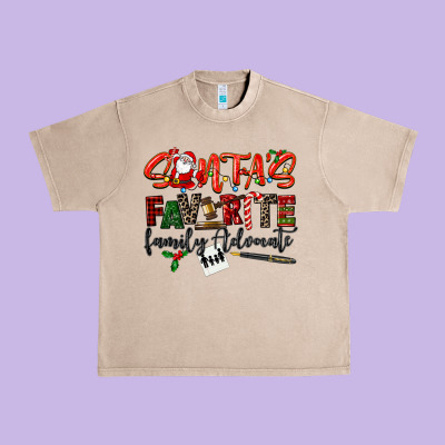 Santa's Favorite Family Advocate Urban Heavy Tee Designed By Lillyallendesigns