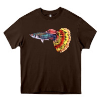 Chocolate Brown Guppy Fish Heavy Core Tee - LillyAllenDesigns