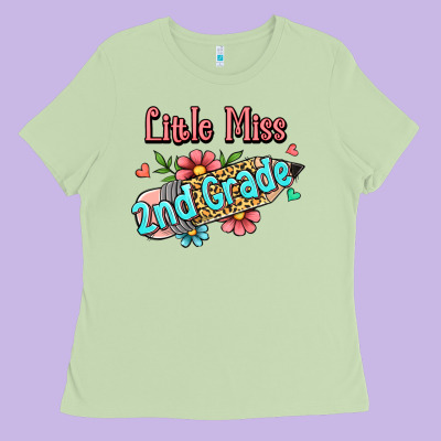 Little Miss Second Grade Ladies Tee Designed By Jasminsmagicworld