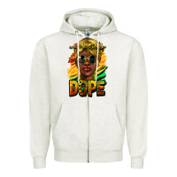Oatmeal Heather Unapologetically dope afro Zipper Hoodie - HowdyJamesFarm