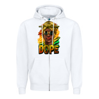 White Unapologetically dope afro Zipper Hoodie - HowdyJamesFarm