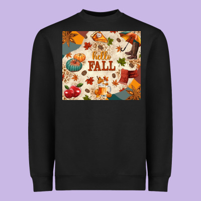 Hello Fall Heavyweight Sweatshirt Designed By Texasbilliewilder