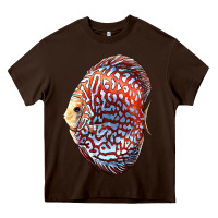 Chocolate Brown Discus Fish Heavy Core Tee - LillyAllenDesigns