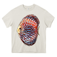 Cream Discus Fish Heavy Core Tee - LillyAllenDesigns