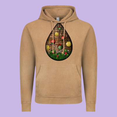 Christmas  Teardrop Vintage Hoodie Designed By Bundleandbundleshop