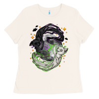 Bone Magical cats ghost with moon Halloween Ladies Tee - NancyCooperArtShop