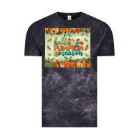 Cloud Black hello pumpkin season tumbler Vintage Tee - BundleAndBundleShop
