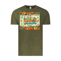 Vintage Olive hello pumpkin season tumbler Vintage Tee - BundleAndBundleShop