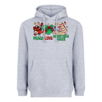 Heather Grey peace love christmas cakes bbs Heavyweight Hoodie - BundleAndBundleShop