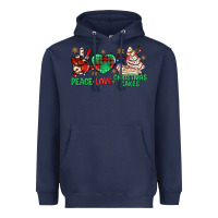 Navy peace love christmas cakes bbs Heavyweight Hoodie - BundleAndBundleShop