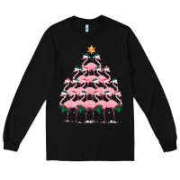 Black Christmas Tree Flamingo Long Sleeve Tee - Bettercallsaul