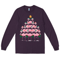 Plum Christmas Tree Flamingo Long Sleeve Tee - Bettercallsaul