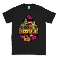 Black teardrop Hispanic Heritage Classic Tee - BundleAndBundleShop