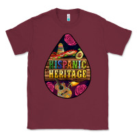 Burgundy teardrop Hispanic Heritage Classic Tee - BundleAndBundleShop