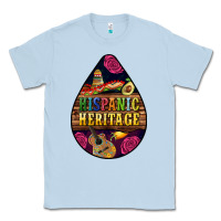 Dusty Blue teardrop Hispanic Heritage Classic Tee - BundleAndBundleShop