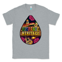 Heather Grey teardrop Hispanic Heritage Classic Tee - BundleAndBundleShop